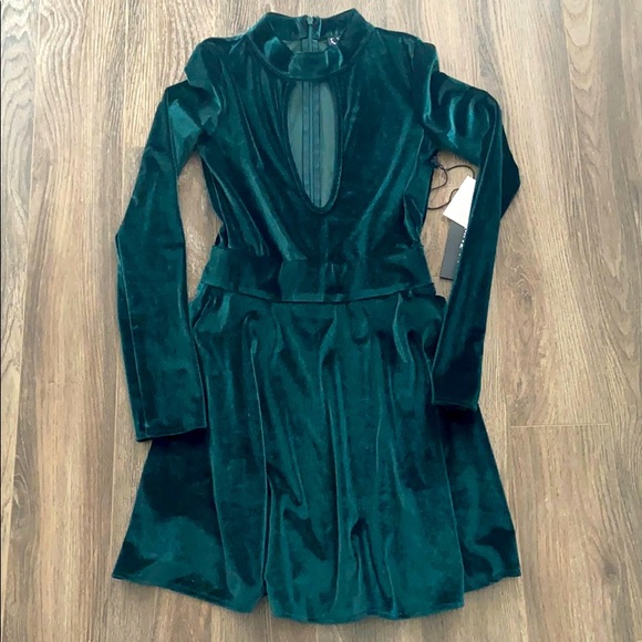 For Love And Lemons Dresses & Skirts - Green Velvet Dress